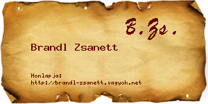 Brandl Zsanett névjegykártya